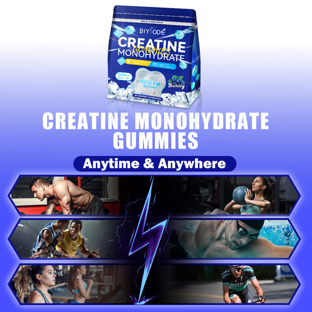 Factory Wholesale Creatine Monohydrate Gummies Herbal Supplement Strength And Endurance Enhancer 100 Percent Natural Vegan Friendly