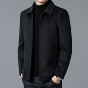 Men's Casual Polo Collar Woolen Jacket Woolen Coat Men's Clothing